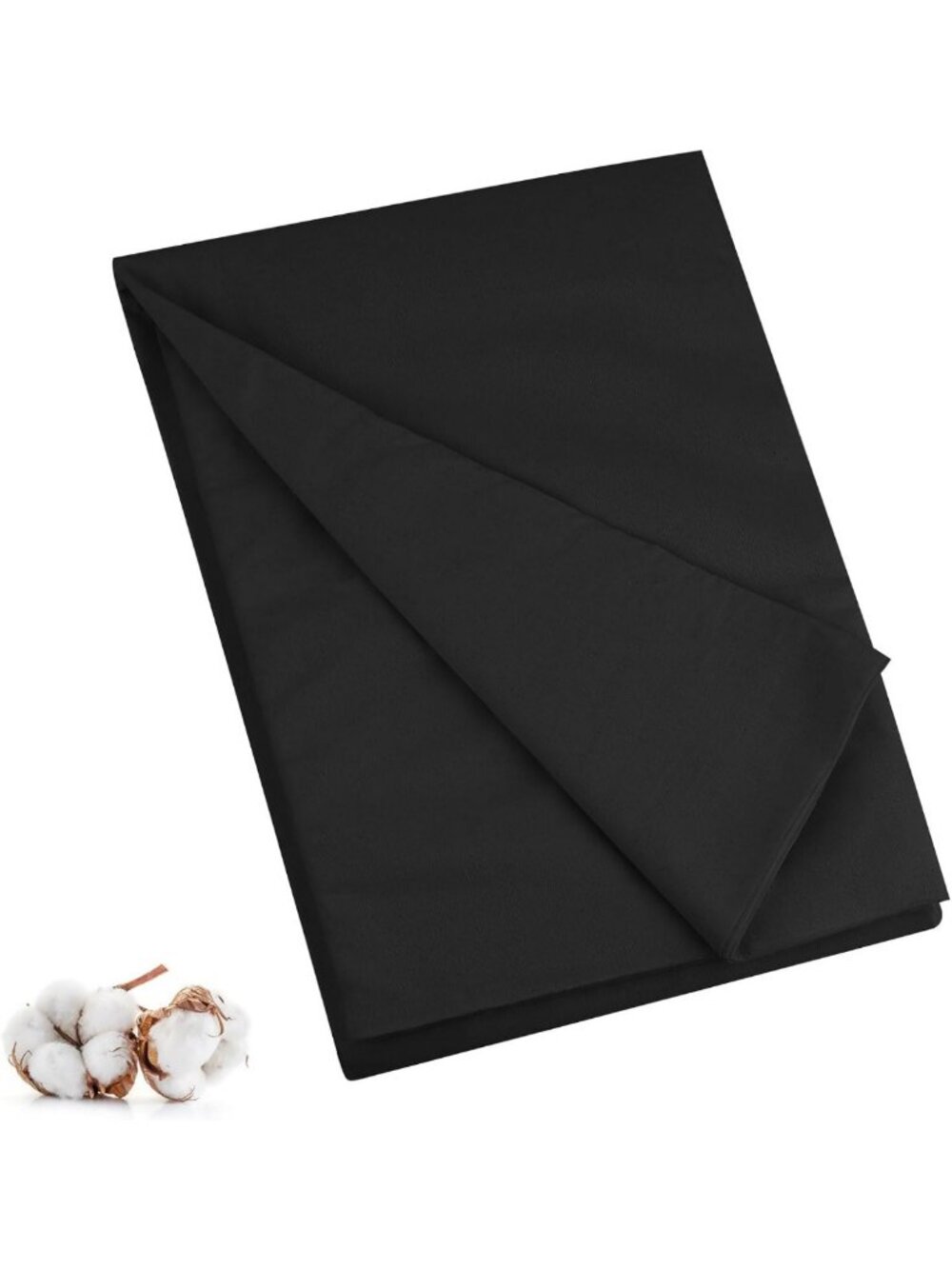 Soft 100% Cotton Muslin Fabric, 59" x 10 Yards, Versatile Black Crafting